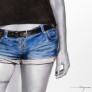 Blue jeans - Oli sobre paper