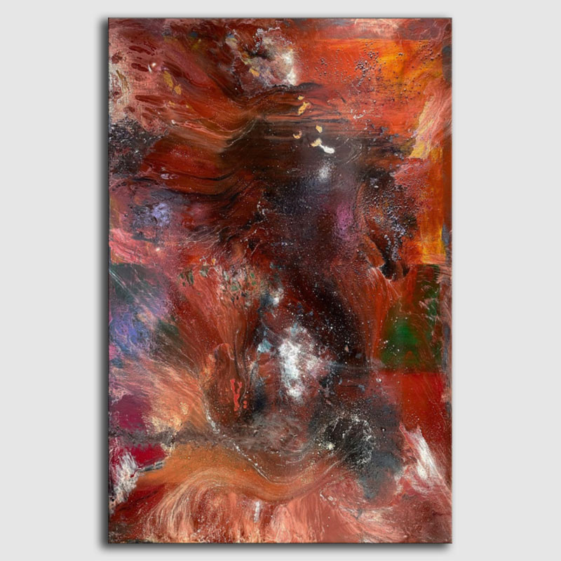 "Tormenta de fuego-1" Cuadro de gran formato 114 x 162 cm.