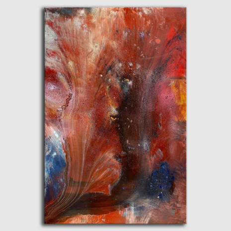 "Tormenta de fuego-2" Cuadro de gran formato 114 x 162 cm.